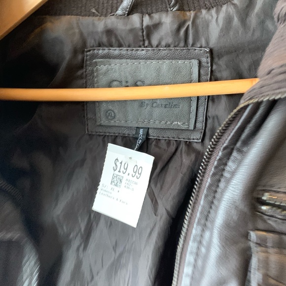 Brown Faux leather jacket XL Ci Sono by Cavalini - Picture 9 of 14